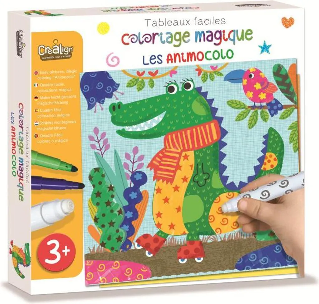 Activité de Voyage Enfant : Coloriage Magique Crealign aux Animaux