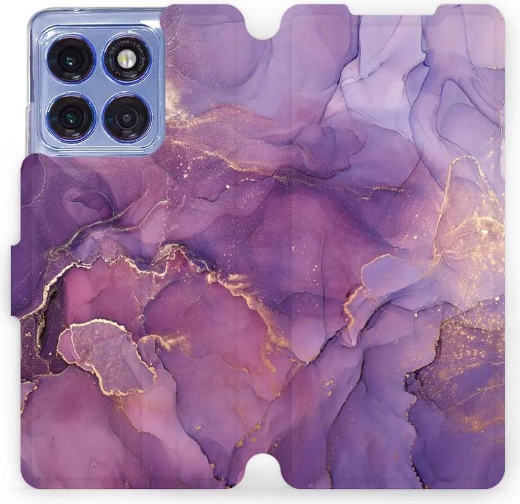 Handyhülle mit klappe für Motorola Edge 60 Pro, Mobiwear Book, Violett