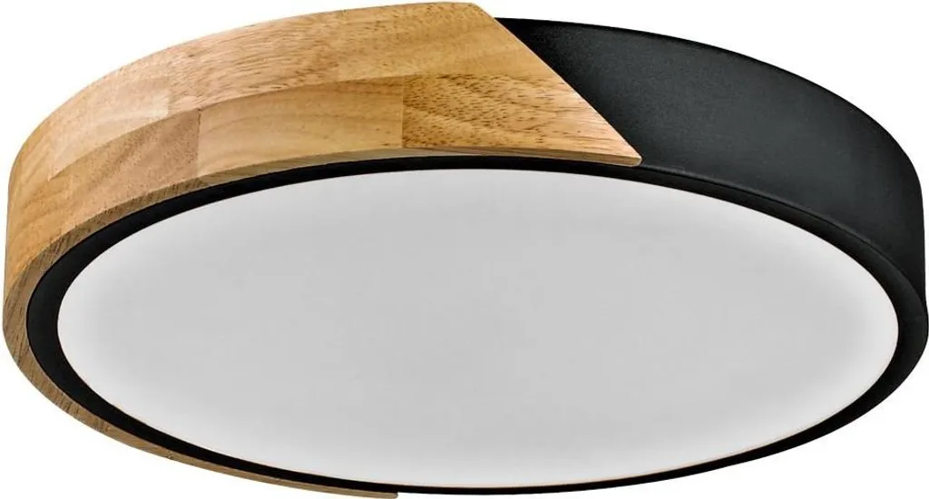Plafoniera LED 24W Italux NASTRO Ø32cm: Luce Calda 3000K Legno
