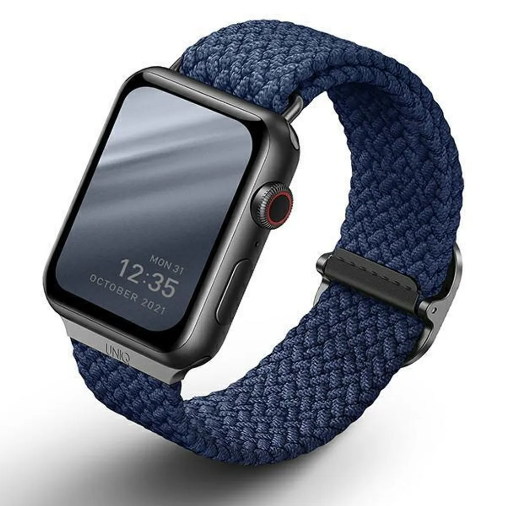 Cinturino Uniq Aspen Oxford Blue Apple Watch - Eleganza Intrecciata