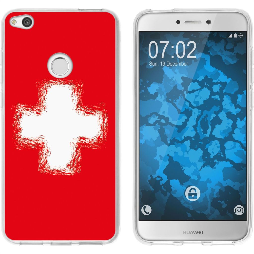PhoneNatic Case kompatibel mit Huawei P8 Lite 2017 Silikon-Hülle WM Schweiz M10