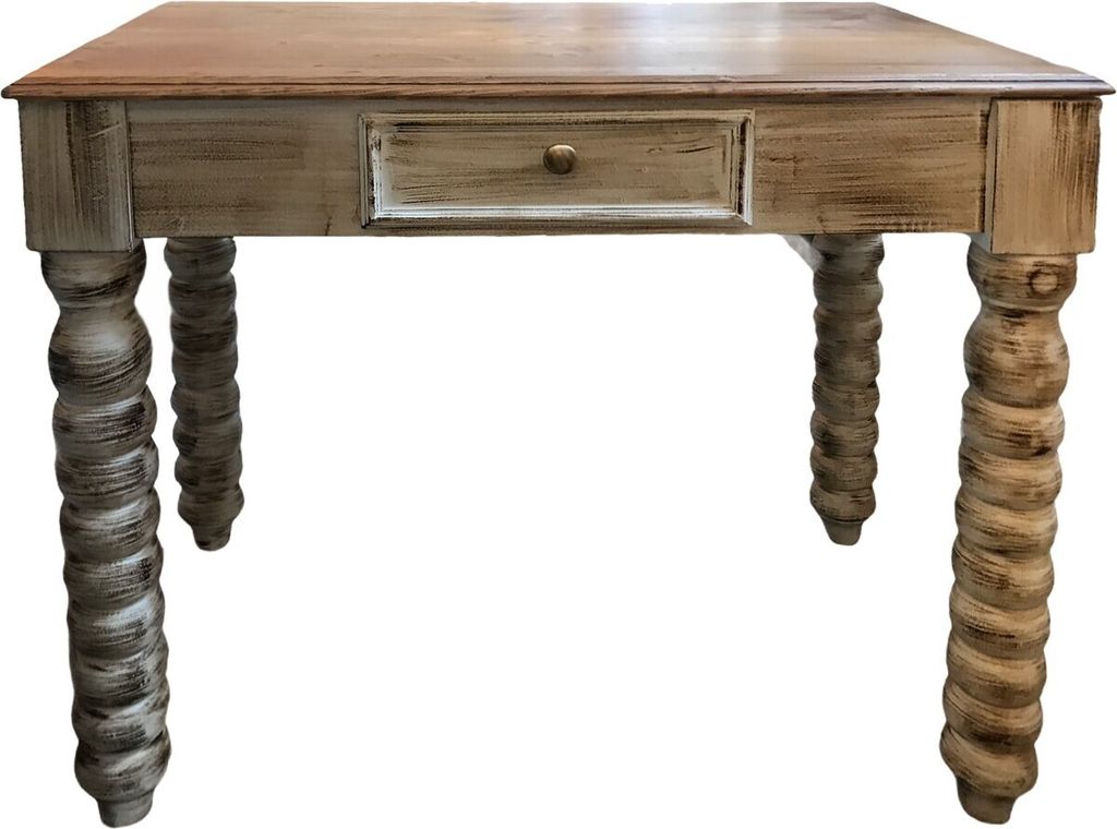 Casa Padrino Landhausstil Sekretär Antik Beige 91 x 56 x H. 76 cm - Massivholz Schreibtisch mit Schublade - Büromöbel im Landhausstil