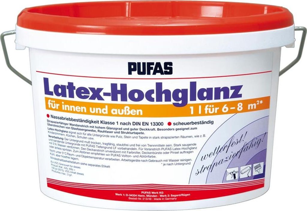 PUFAS Latex-Hochglanz - 2,5 Liter Produktbild 