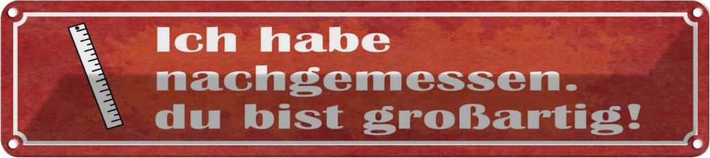 vianmo Blechschild 10x46 cm nachgemessen du bist großartig Spruch Zitat