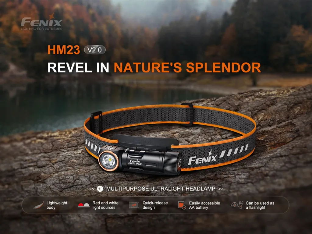 Frontale Fenix HM23 V2.0 : Fini l'obscurité avec 300 Lm Puissants