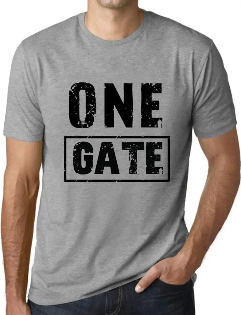 Herren Grafik T-Shirt Ein Tor – One Gate – Öko-Verantwortlich Vintage Jahrgang Kurzarm Lustige Druck Geburtstag Geschenk Mann