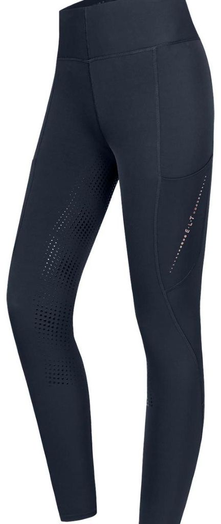 E.L.T Thermo-Reitleggings Kinder Full-Grip Milla Kinderreitleggings Vollbesatz Tiefblau 164