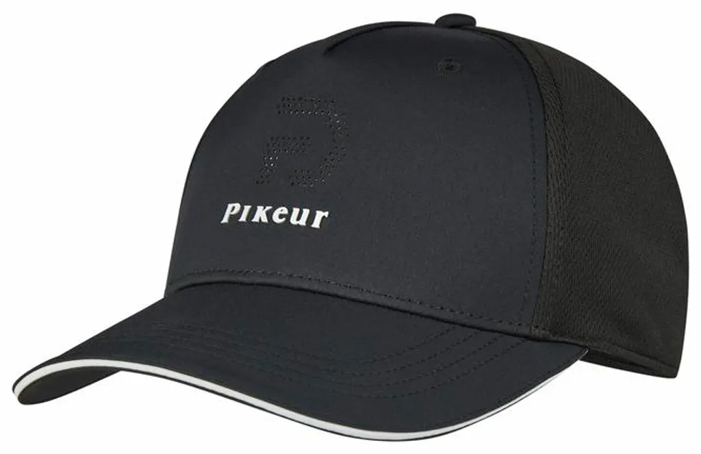 Casquette Pikeur Lasercut & Mesh anti-transpiration noire pour cavalier