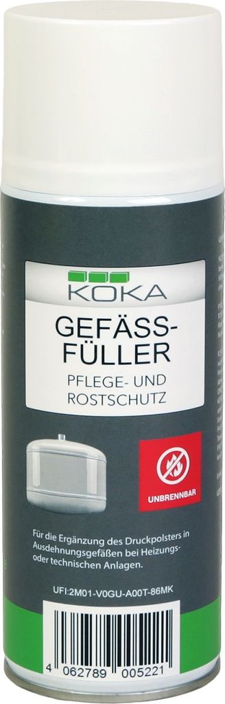 KOKA Gefäßfüller nicht brennbar 400ml Ausdehnungsgefäß Füller Spray Unbrennbar