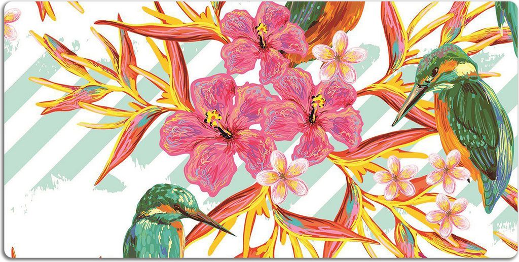 Schreibtischmatte Tischunterlage 100x50 cm Mauspad - Sommervögel
