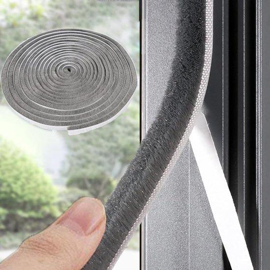 Graue selbstklebende, schalldicht und wetterfeste Tür- und Fensterfolie, 91,4 cm breit x 0,5 cm dick.