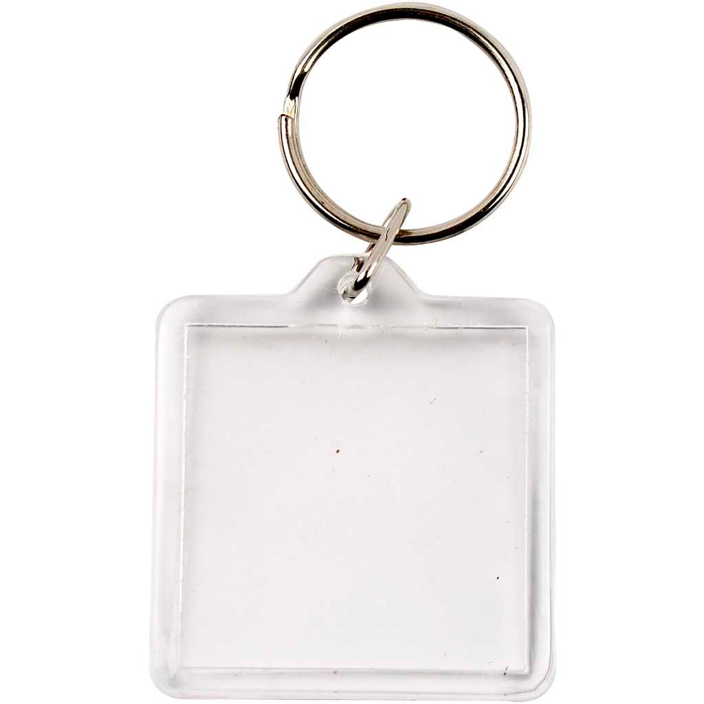 Creativ Company Schlüsselanhänger, Größe 40x40 mm, 25 Stück, 1 Box