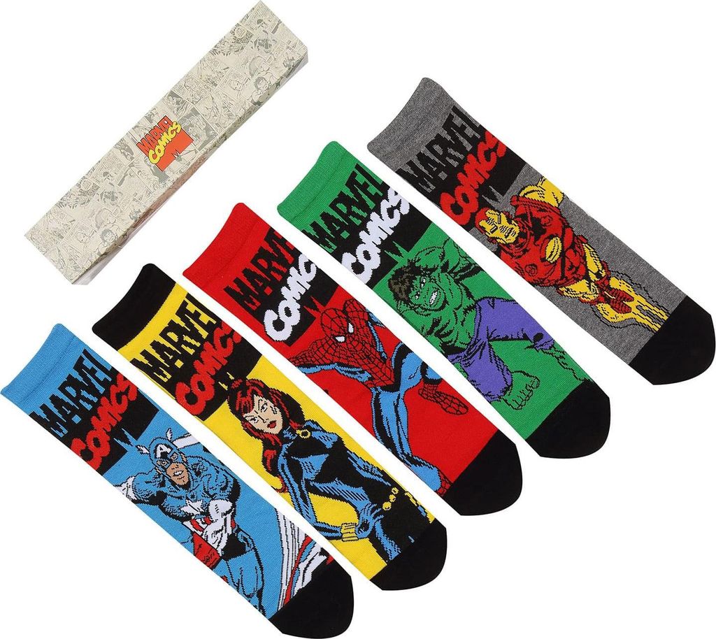 Marvel Socken 5er-Pack Avengers S-M
