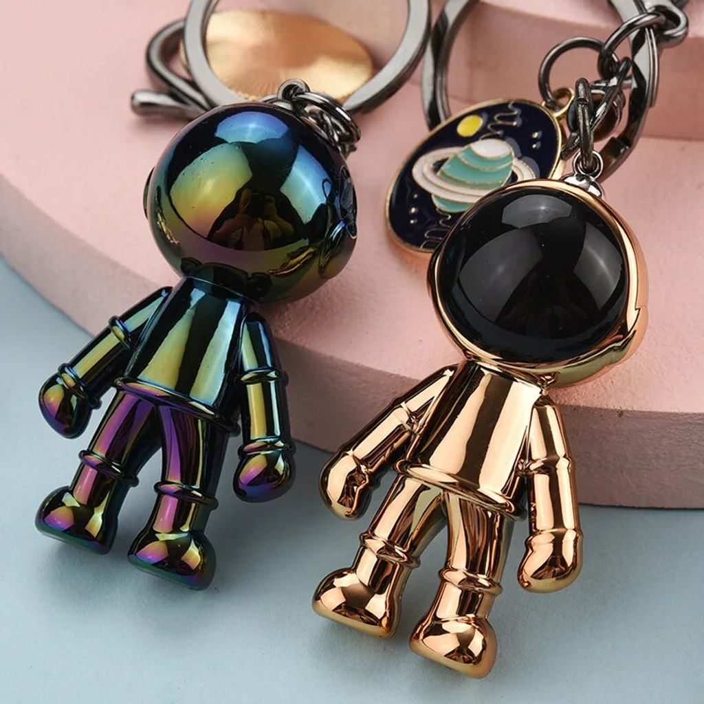 Schrauben-Roboter Schlüsselanhänger Aus Metall – Stylisches Accessoire, Geschenkidee, Robust