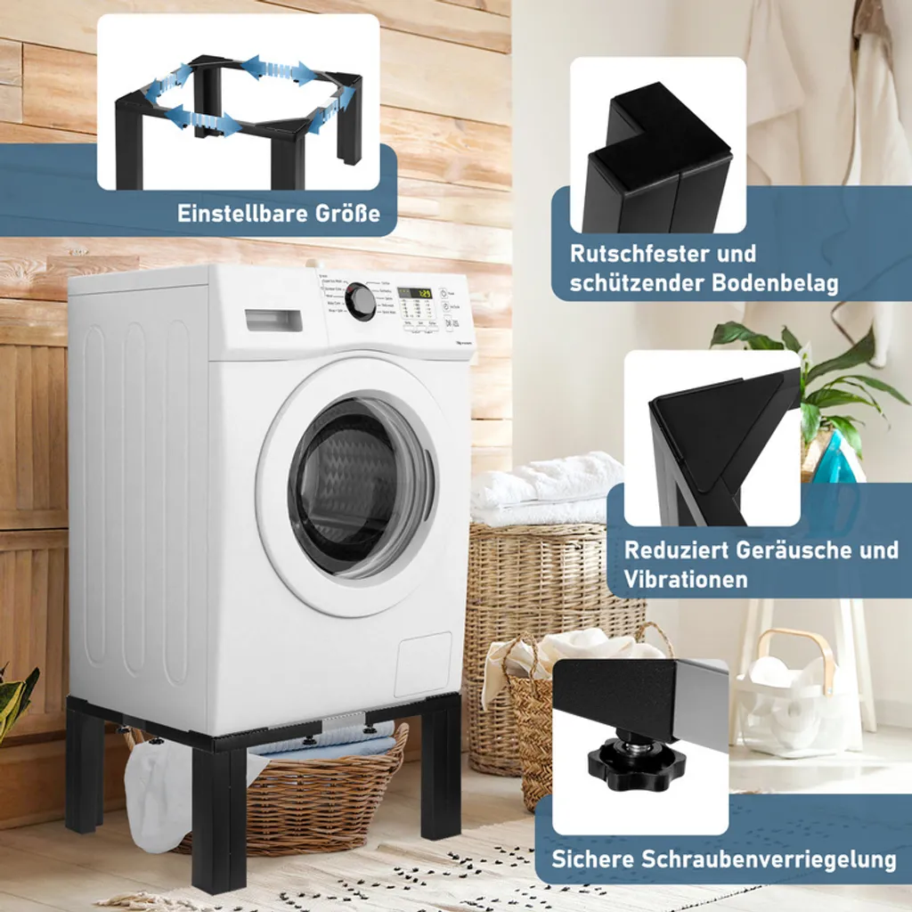 Base de Soubassement pour Lave-linge Réglable Idéal Sols Irréguliers - 3