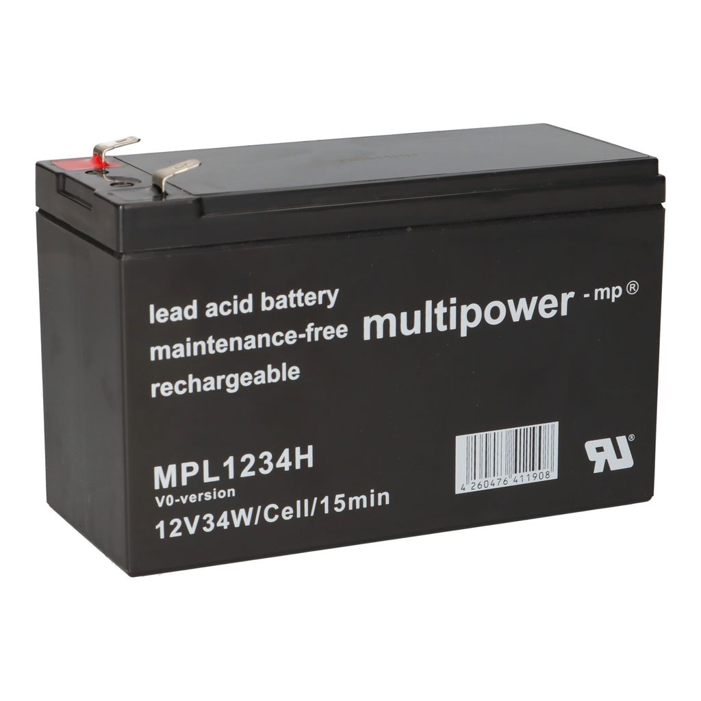 Batterie AGM Multipower MPL1234H-V0, 12V, 8,5Ah, haute Image du produit 