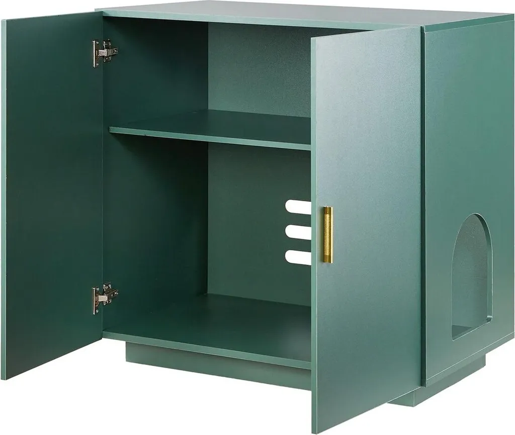 Table d'appoint cache litière chat - Meuble bois polyvalent pour salon - 9