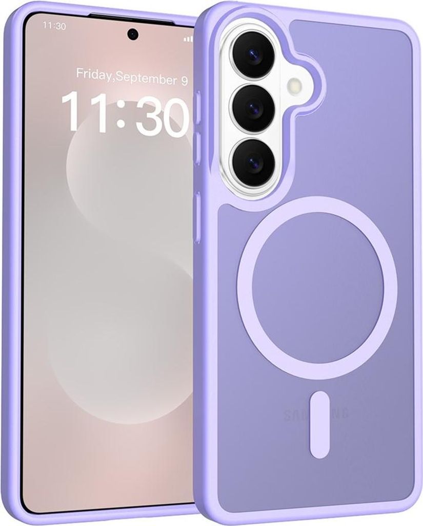 Samsung Galaxy S26 Hülle - Coverup Mattes Transparentes Back Cover - MagSafe Compatible - Violett