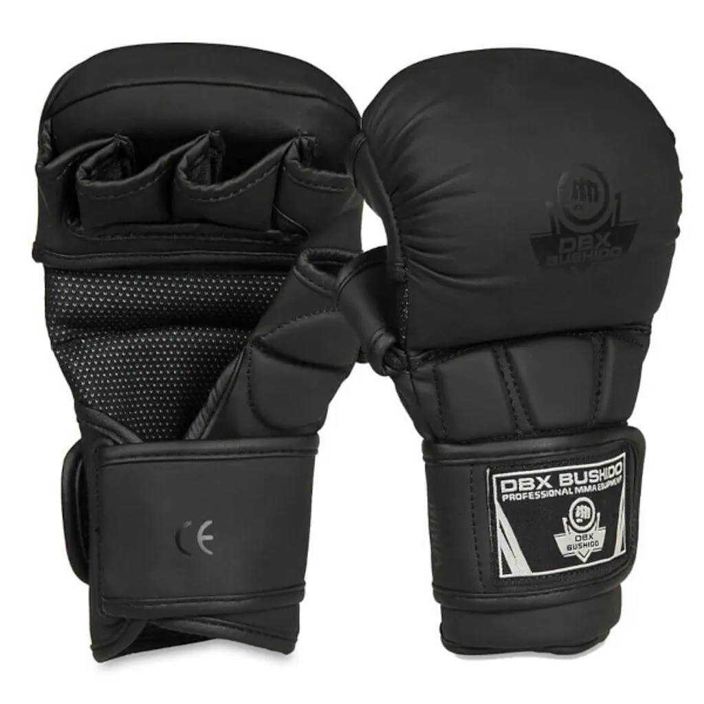 Gants MMA DBX BUSHIDO E1v9-B M en cuir - Protection et Performance