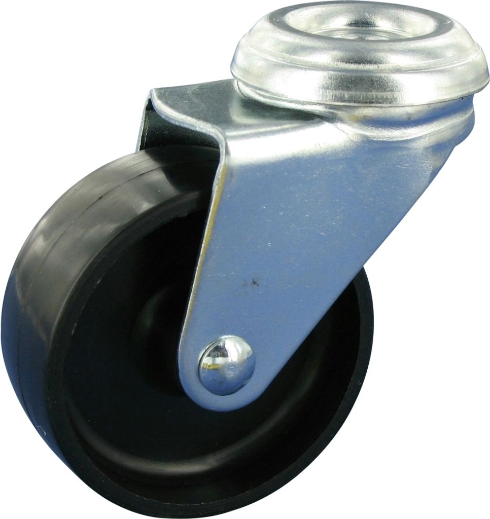 Satz 4x harte Mini Apparaterolle Möbelrolle Rad Ø50 Rülo 8