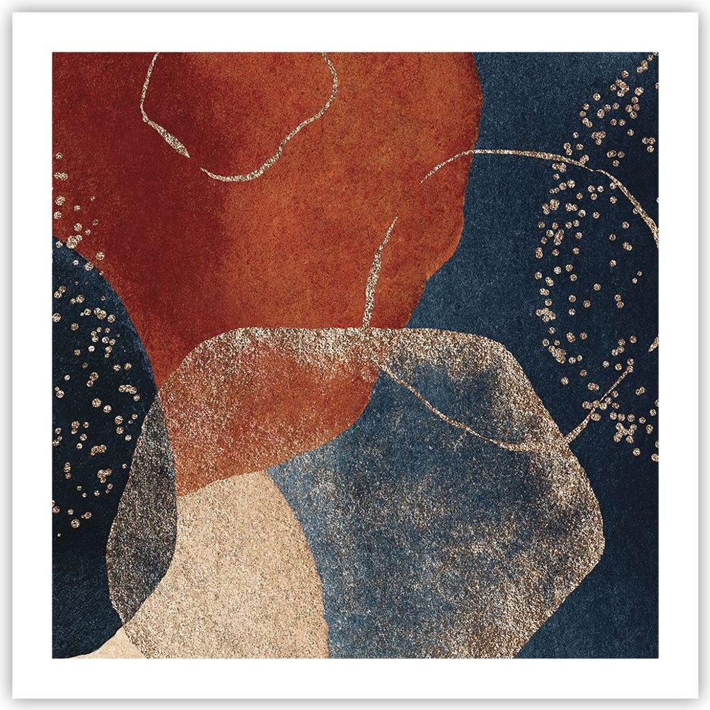 Poster - Poster ohne Rahmen - Die Farben Formen Geometrie - 60x60 cm - Wand Bild - Wanddeko - Wandbilder - Kunstposter - Wandposter - Bilder - Kuns...