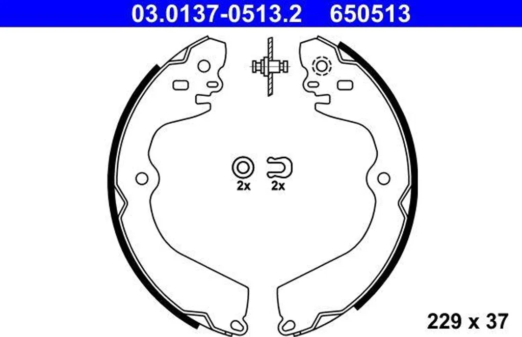 Set Ganasce Freno ATE 03.0137-0513.2 per Nissan NV200 - Prezzo Top