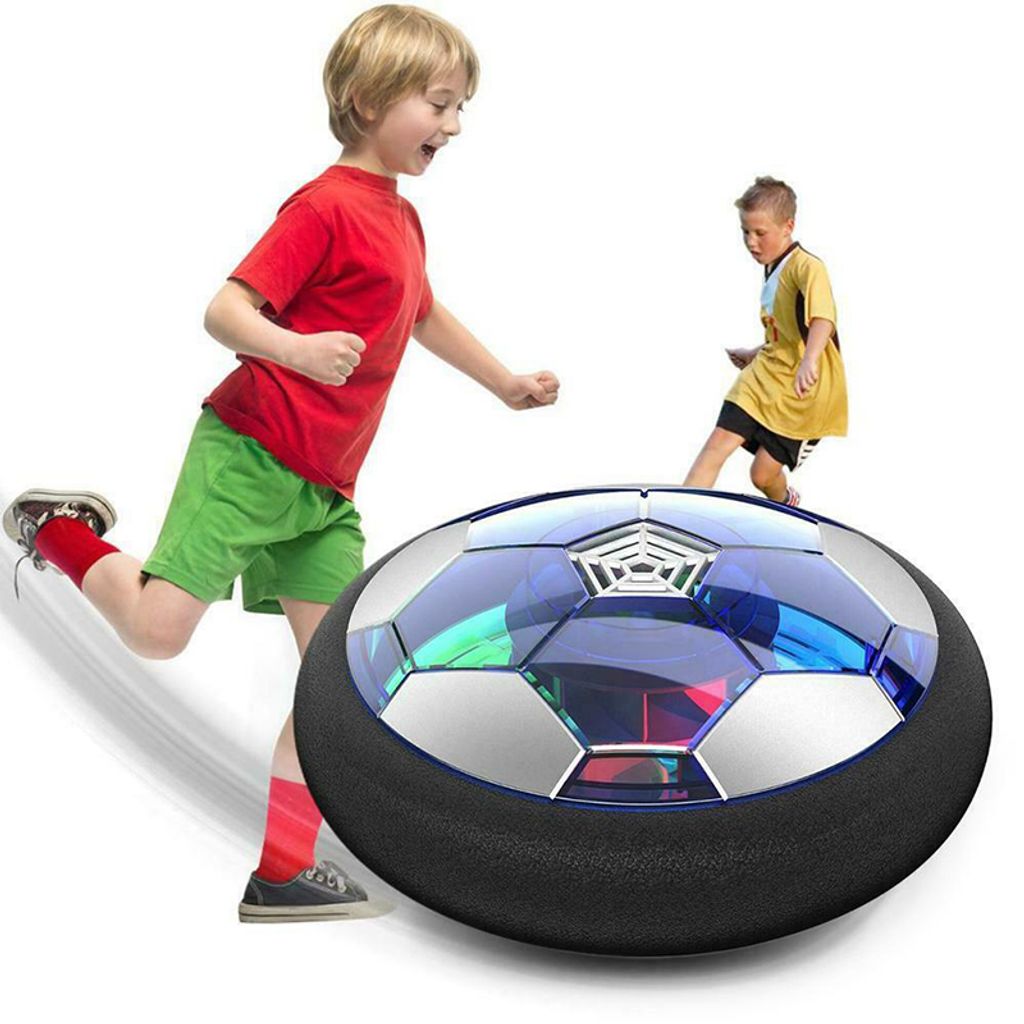 Maxesla Air Power Fußball Set, Wiederaufladbar Hover Soccer Ball Fussball  mit weichen Schaumstoff-Protektoren und LED-Licht, Air Power Soccer mit 2