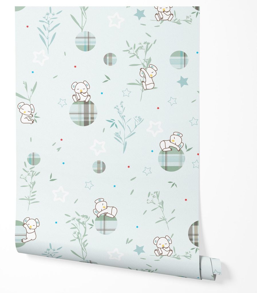 Carta da parati in tessuto non tessuto bambini koala Immagine del prodotto 