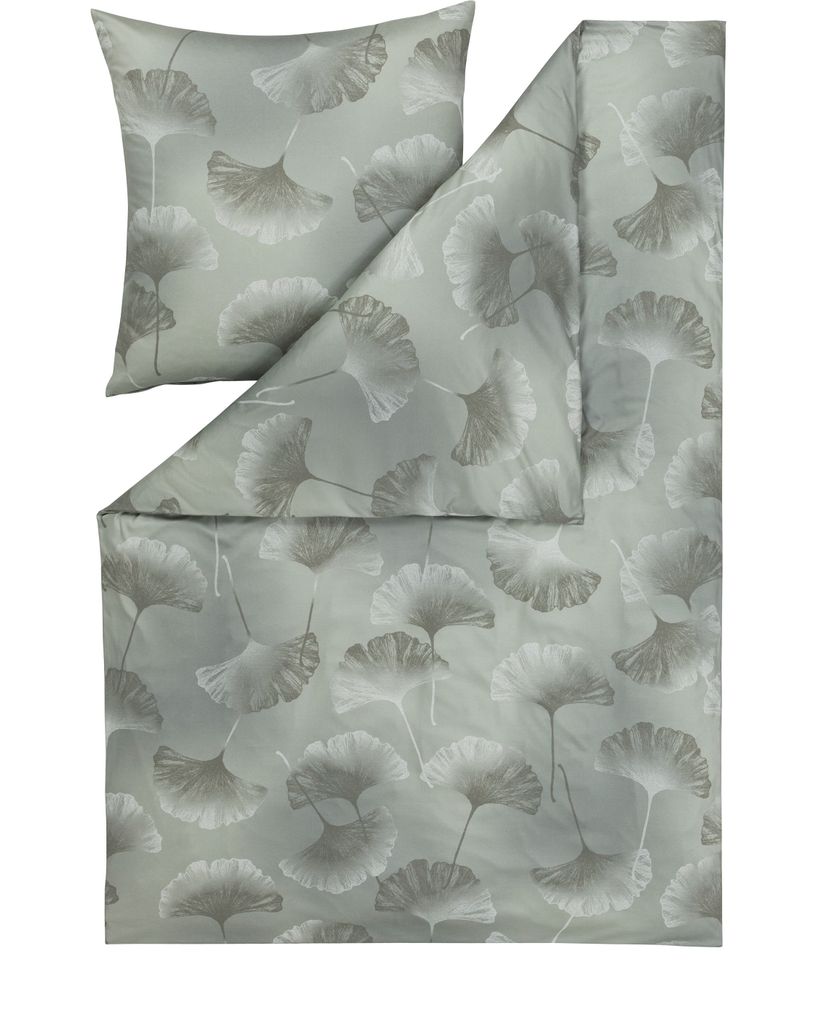 Estella Bettwäsche Isabella" oliv 1x 155x220 cm + 1x 80x80 Produktbild 