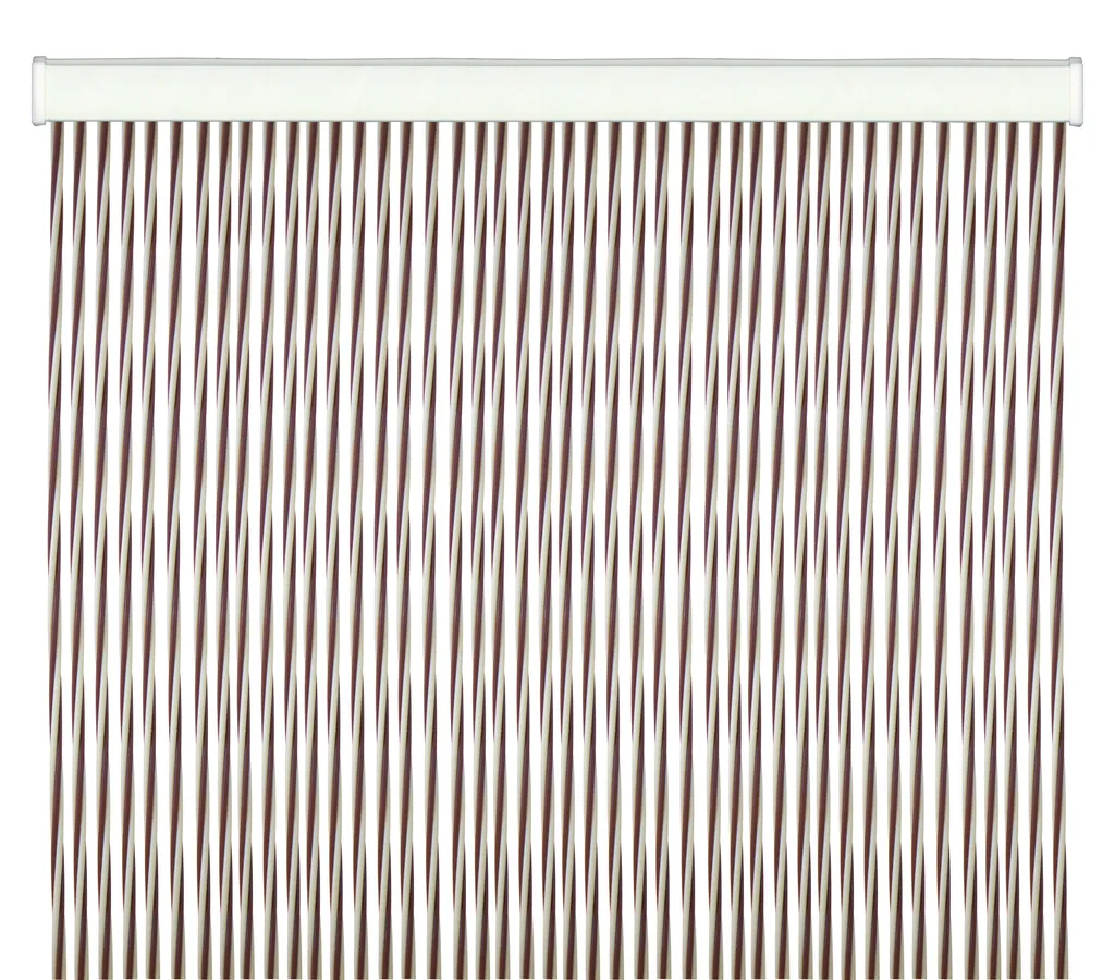 Rideau de porte à lanières Twist PVC marron contre le bruit - 125x240 cm