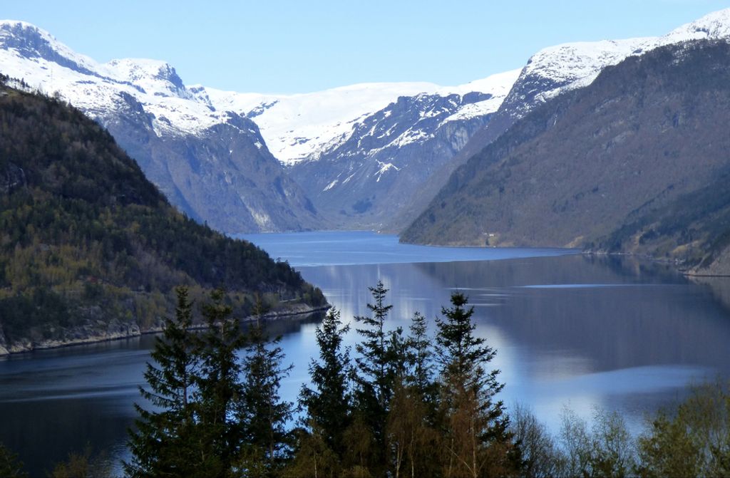 hansepuzzle 71554 - Norwegen Puzzle, 500 Teile, Natur, 46,0 x 30,0cm mit hochwertiger Aufbewahrung, Kartonbox und wiederverschließbarem Beutel