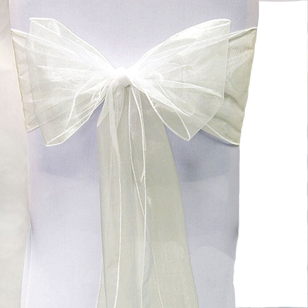 Organza Stuhlschleifen Für Hochzeiten - 100 Stück Königsblaue Schleifen 22x280cm