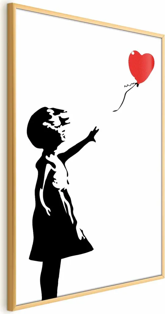 Poster Banksy Incorniciato 40x60 Oro - Prezzo Outlet Online