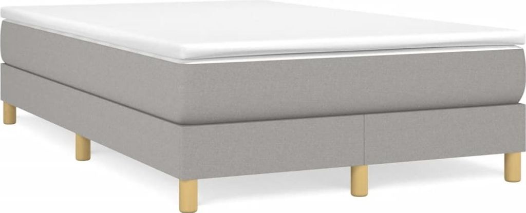 Maison Exclusive - Boxspringbett mit Matratze Hellgrau 120x190 cm Stoff