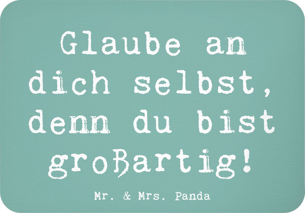 Mr. & Mrs. Panda magnet Spruch Selbstvertrauen stärken - Meeresbrise - Geschenk, Zuversicht, Kühlschrankmagnet, Inspiration, Mutmacher, innere St...