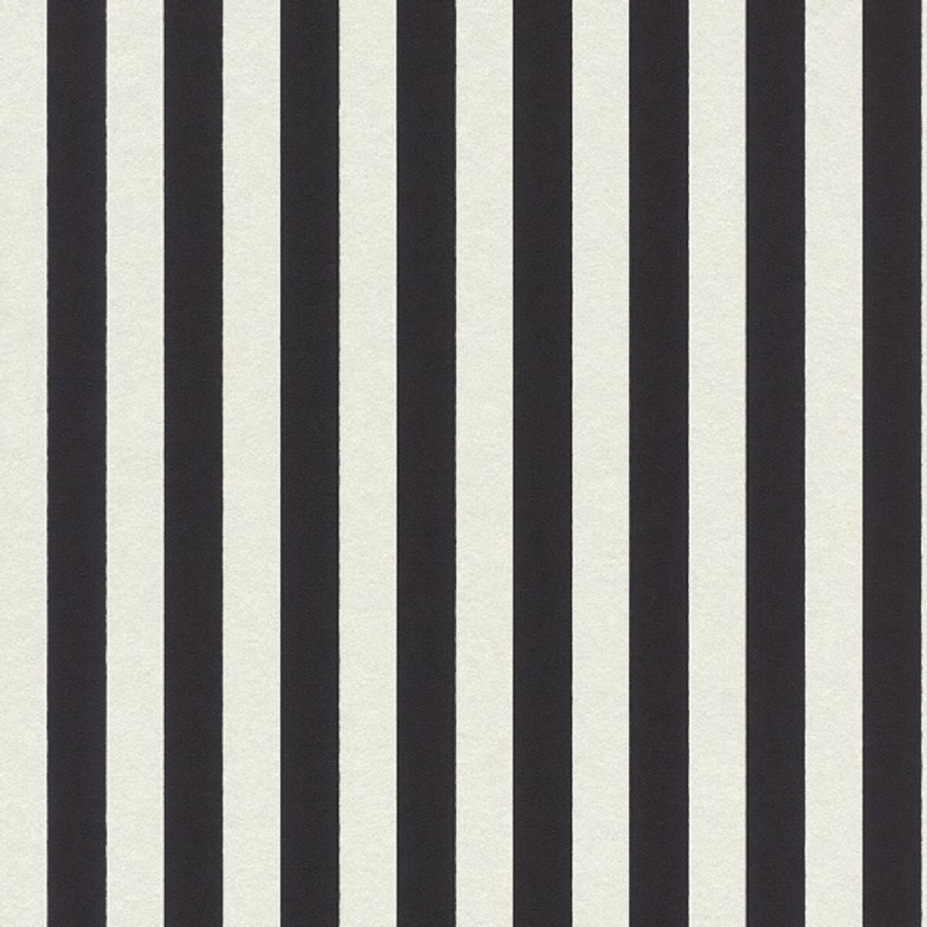 Casa Padrino Barock Textiltapete Schwarz / Weiß 10,05 x 0,53 m - Barock Tapete mit Streifen