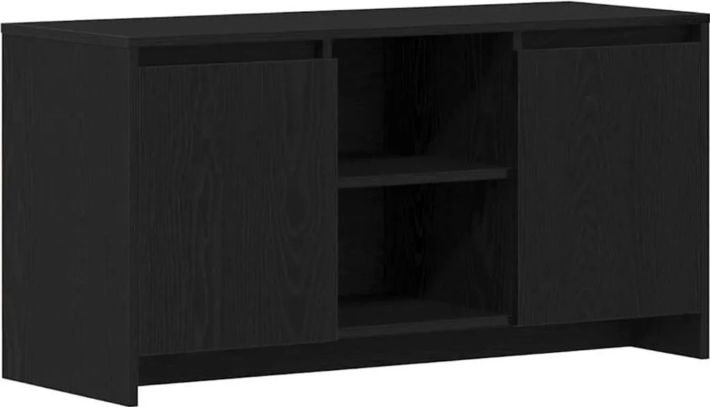 Mobile Porta TV SYFAX 102x37,5 Rovere Nero - Legno Multistrato Stabile