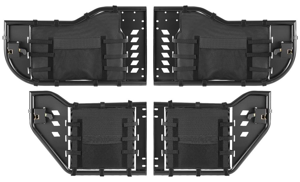 Jeep-Rohrtüren, 4-türig, passend für Jeep Wrangler JL (Baujahre 2018–2026) und Gladiator JT (Baujahre 2020–2026), Offroad-Halbtüren aus Sta...