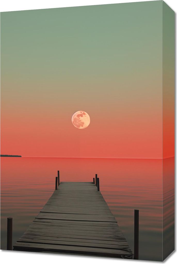 Bild 40x60cm Mond über Wasser