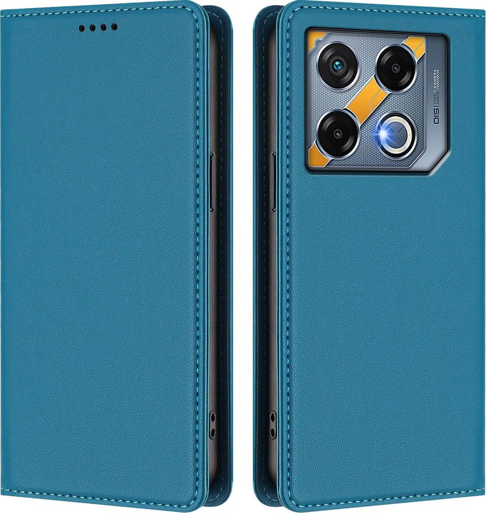 Handyhülle für Infinix GT 20 Pro 5G, Kunstleder Klapphülle Stoßfeste Magnetische Hülle mit Ständer Blau