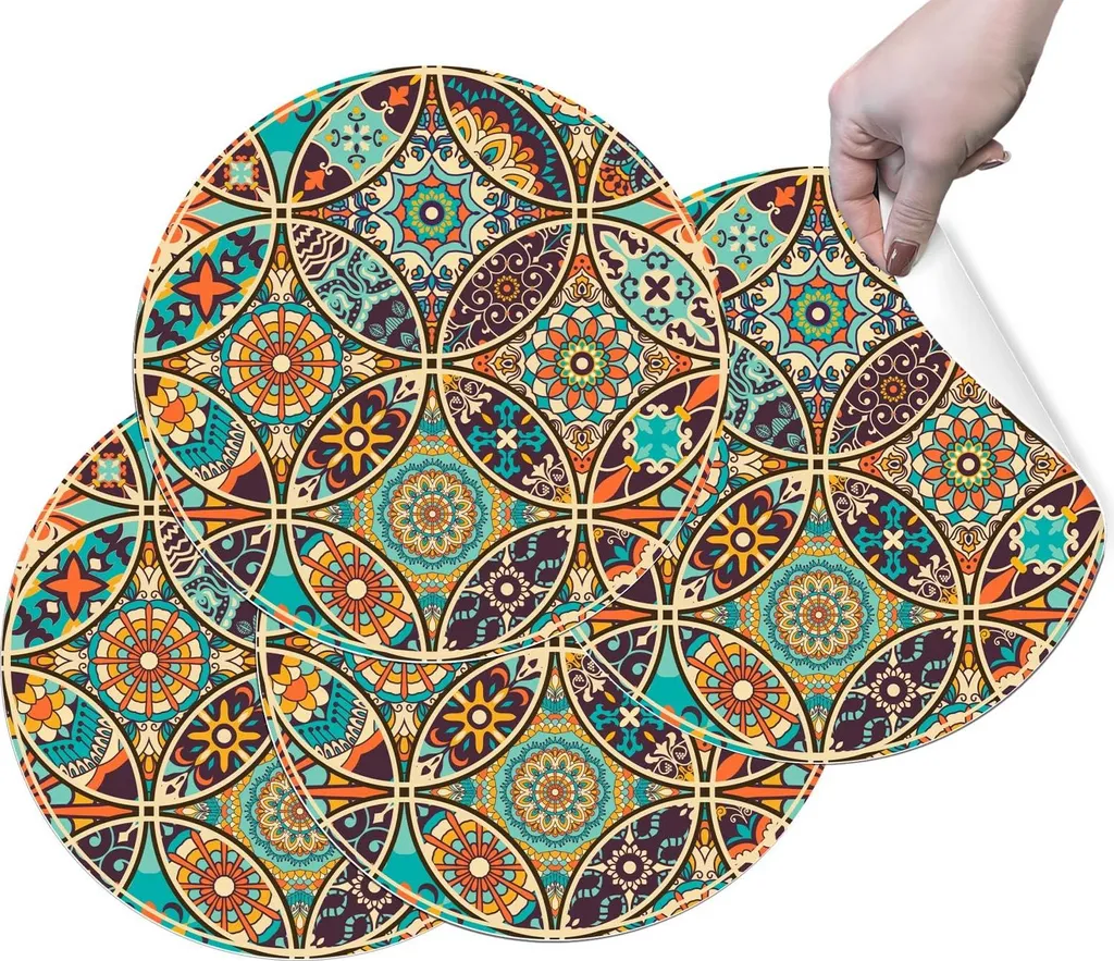 Tovaglietta Vinile 36x36 cm HUBDECO Valencia Patchwork - Lavabile 4x
