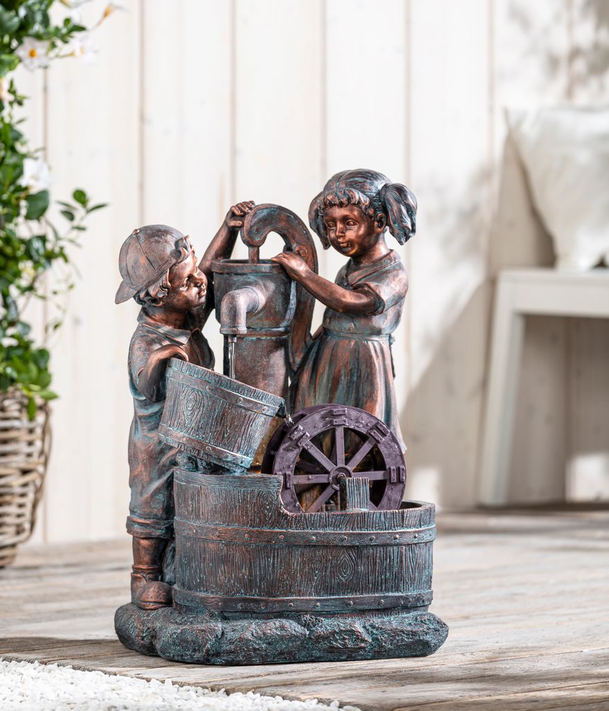 Dehner Gartenbrunnen Lea und Leon mit LED Beleuchtung, ca. Produktbild 7
