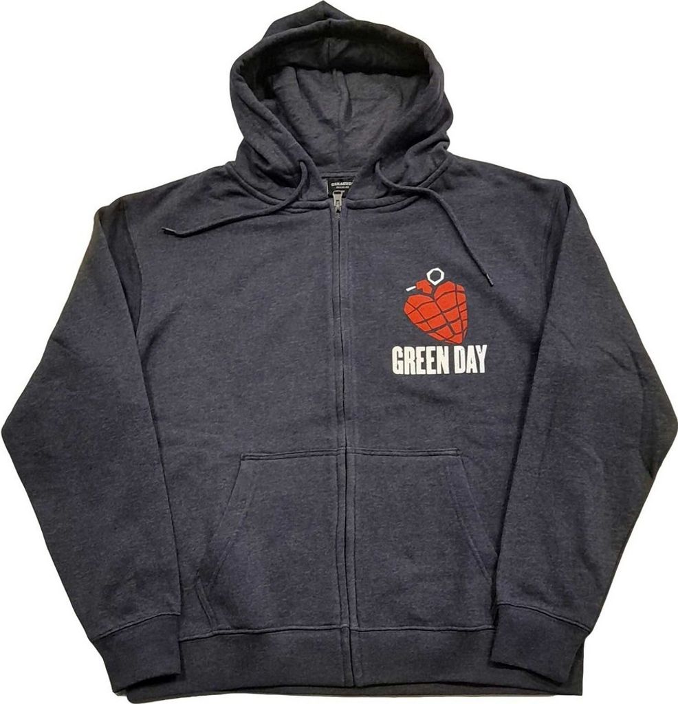 Green Day - "American Idiot" Hoodie mit durchgehendem Reißverschluss für Herren/Damen Uni RO4958 (M) (Marineblau)