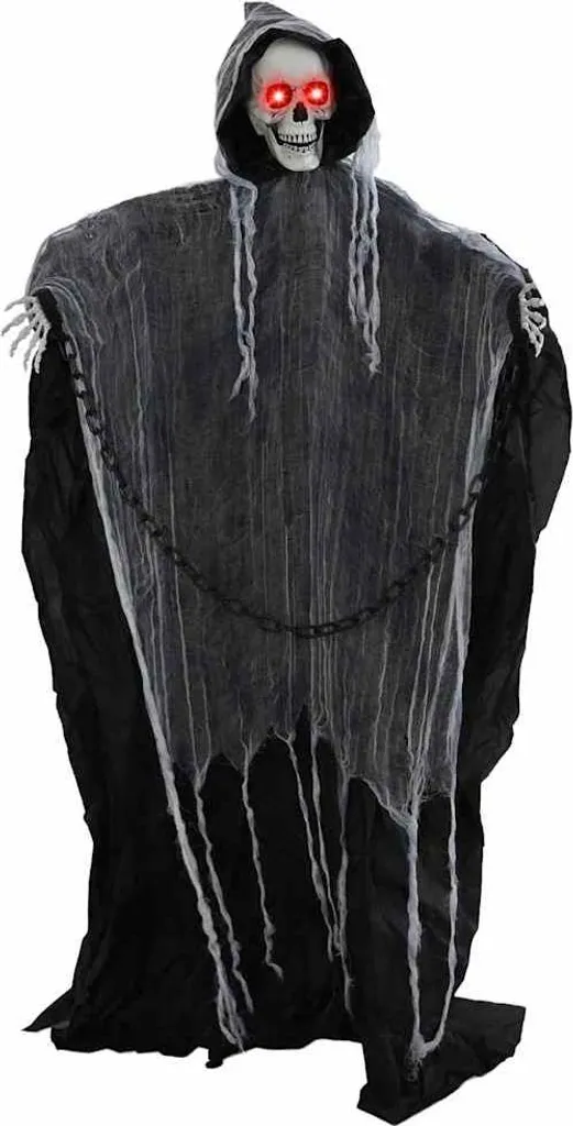 Faucheur d'Halloween 155 cm en Polyester Noir - Qualité et Réalisme