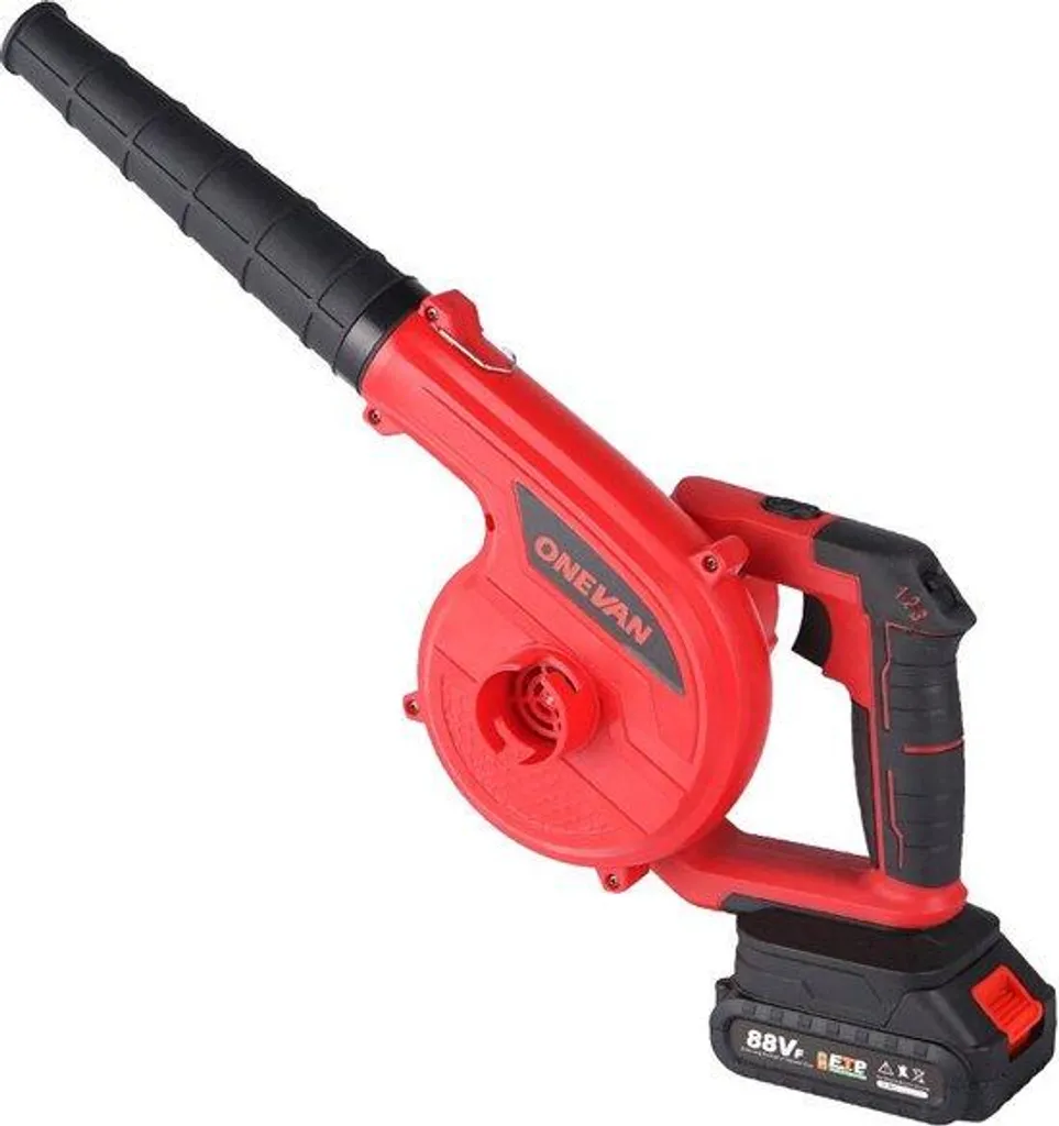 Aspirateur Souffleur 3500W Rouge sans Fil avec Variateur de Vitesse Pro