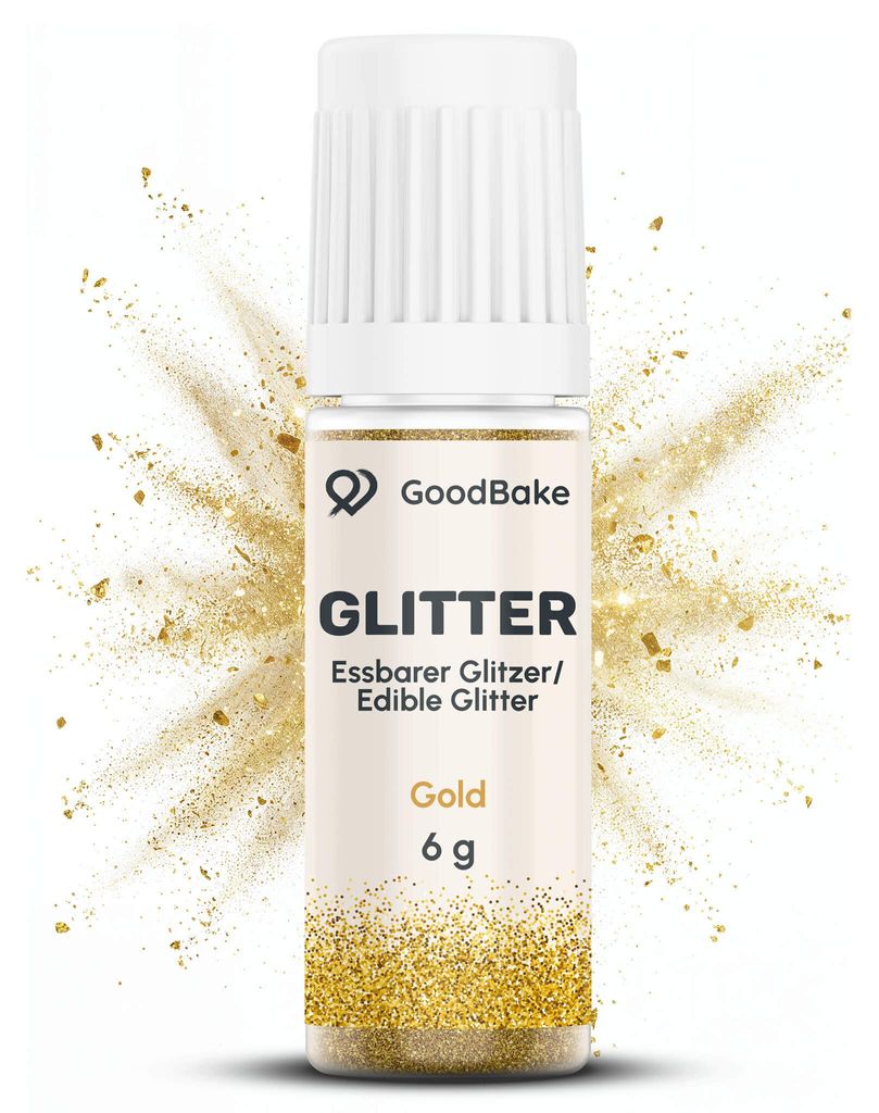 GoodBake Essbarer Glitzer Gold 6g – Tortendeko, Produktbild 