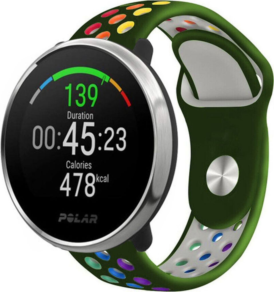 Strap-it Polar Unite Sportarmband (Armeegrün/Bunt)