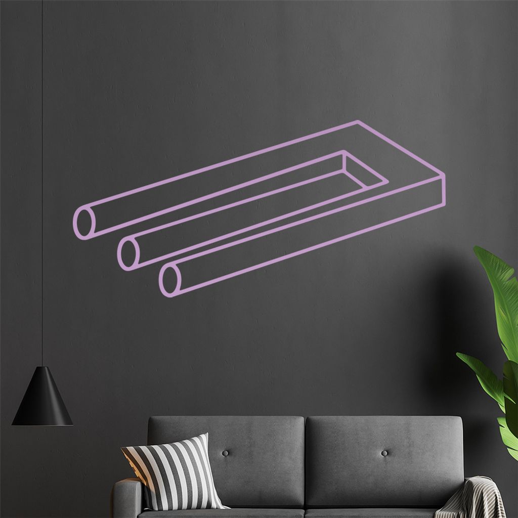 KIWISTAR Optische Täuschung Illusion - Säulen Wandtattoo in 6 Größen - Wandaufkleber Wall Sticker - Dekoration, Küche, Wohnzimmer, Schlafzimme...