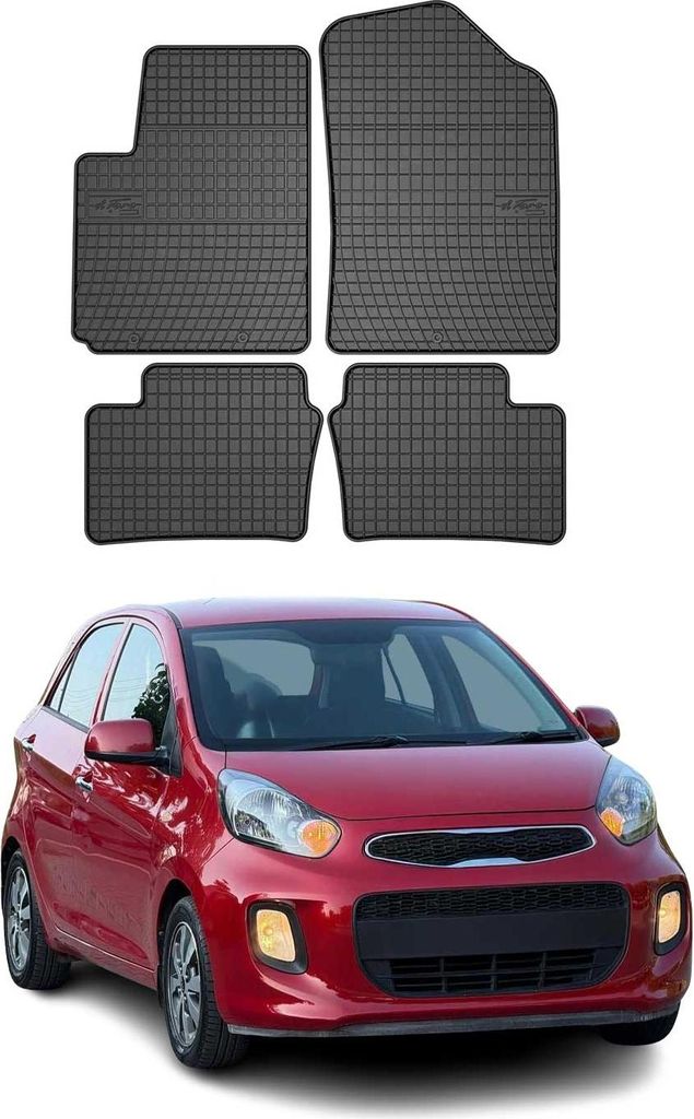 2011-2017 Kia Picanto Fußmatten Gummi Schwarz 4 tlg