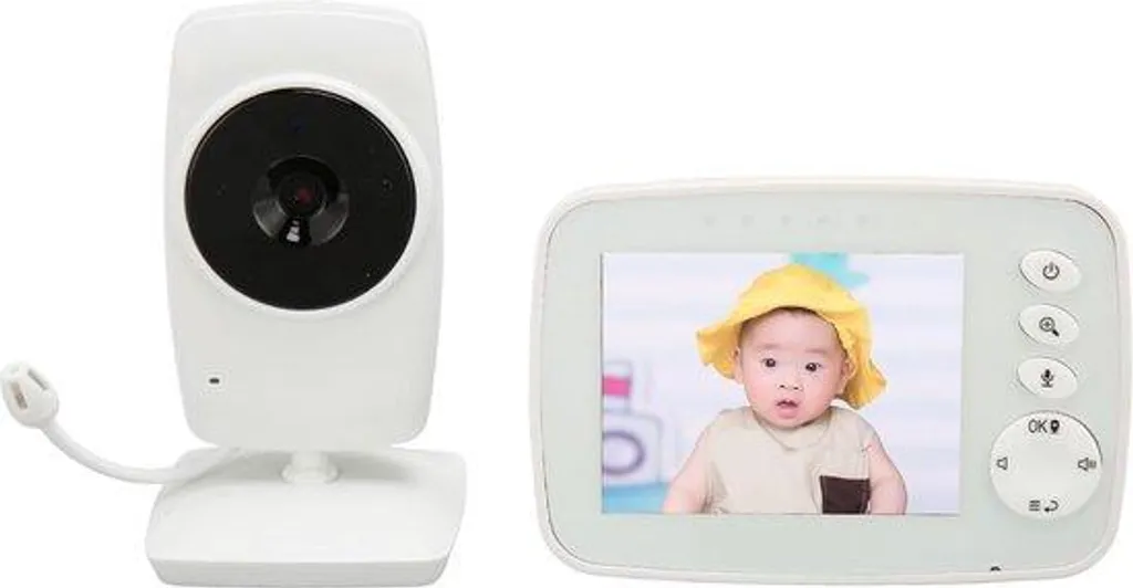 Moniteur bébé vidéo HD vision nocturne automatique avec écran large 3,2 pouces